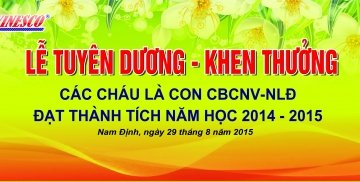 Lễ Tuyên dương – Khen thưởng các cháu là con CBCNV – NLĐ Năm học 2014 - 2015
